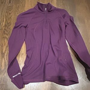 Purple quarter Zip-Up Jacket